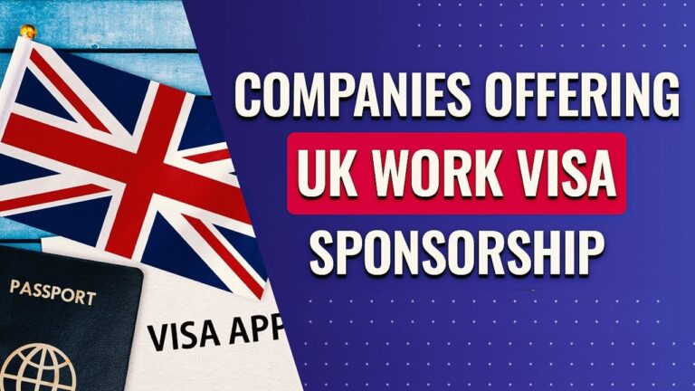 UK Companies Tier 2 Visa Sponsorship Jobs