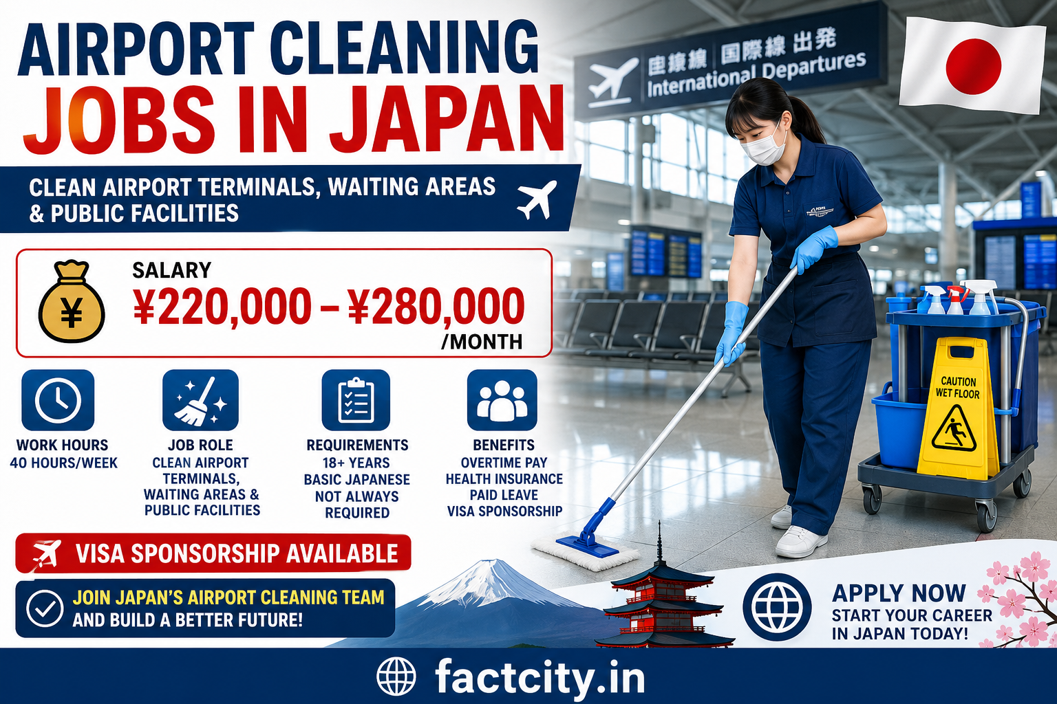 Airport Cleaning Jobs in Japan