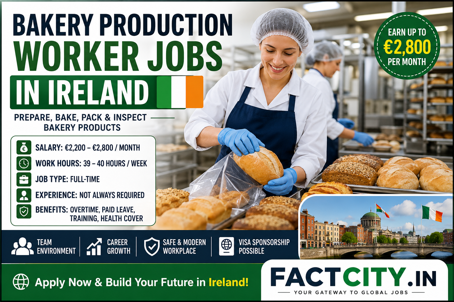 Bakery Production Worker Jobs in Ireland