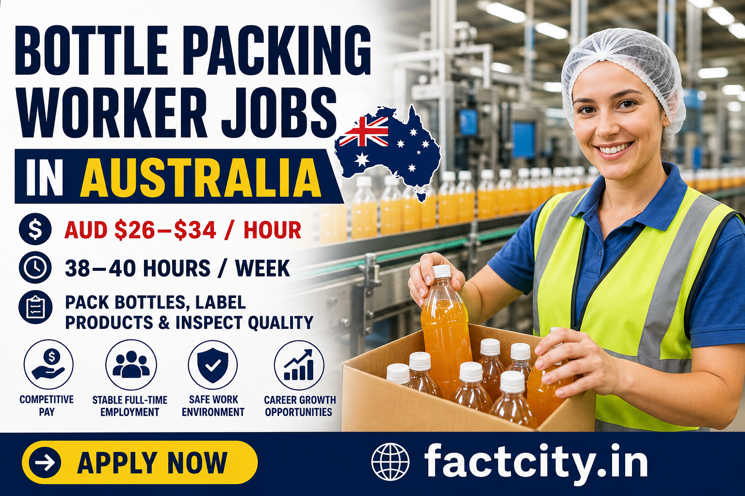 Bottle Packing Worker Jobs in Australia