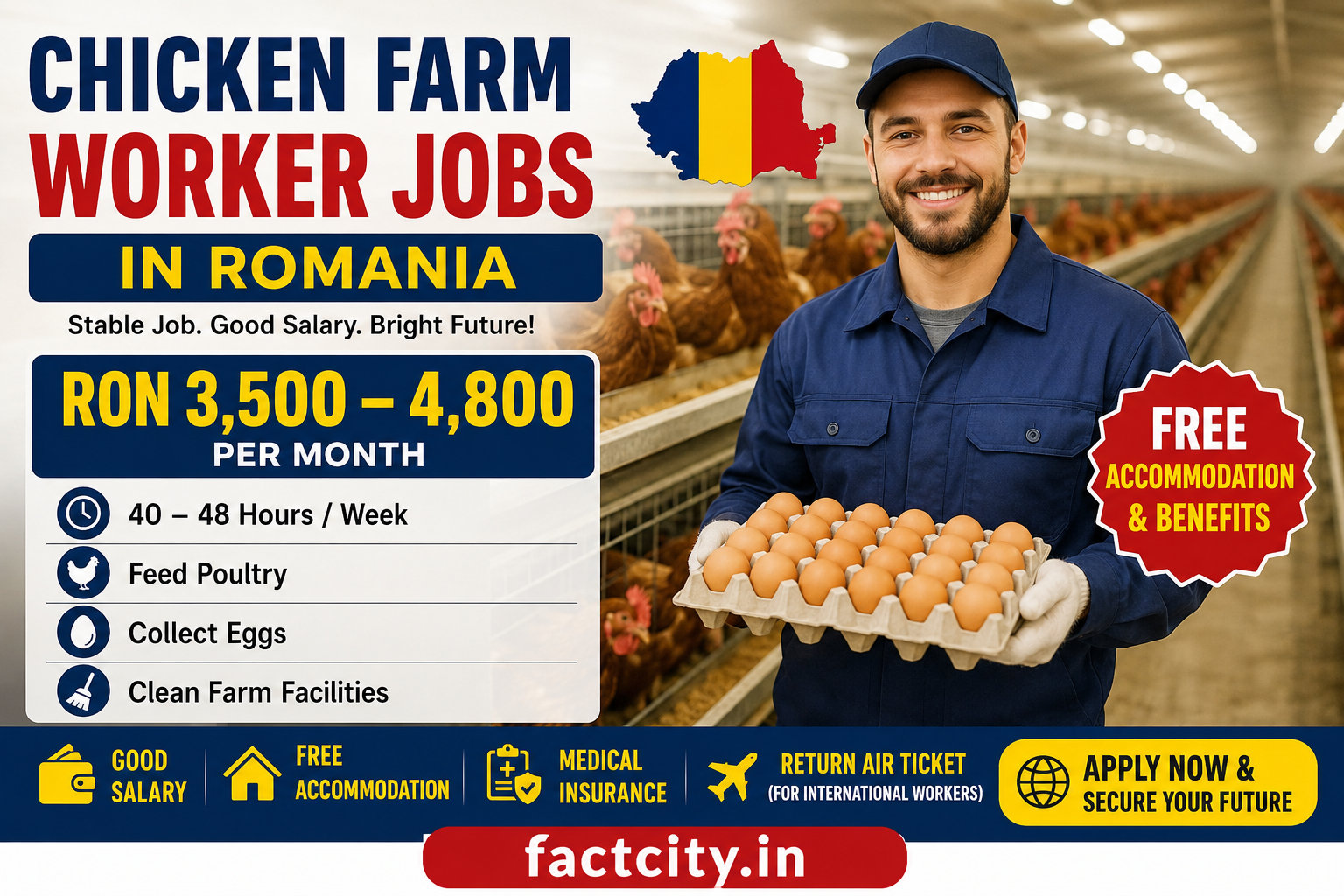 Chicken Farm Worker Jobs in Romania