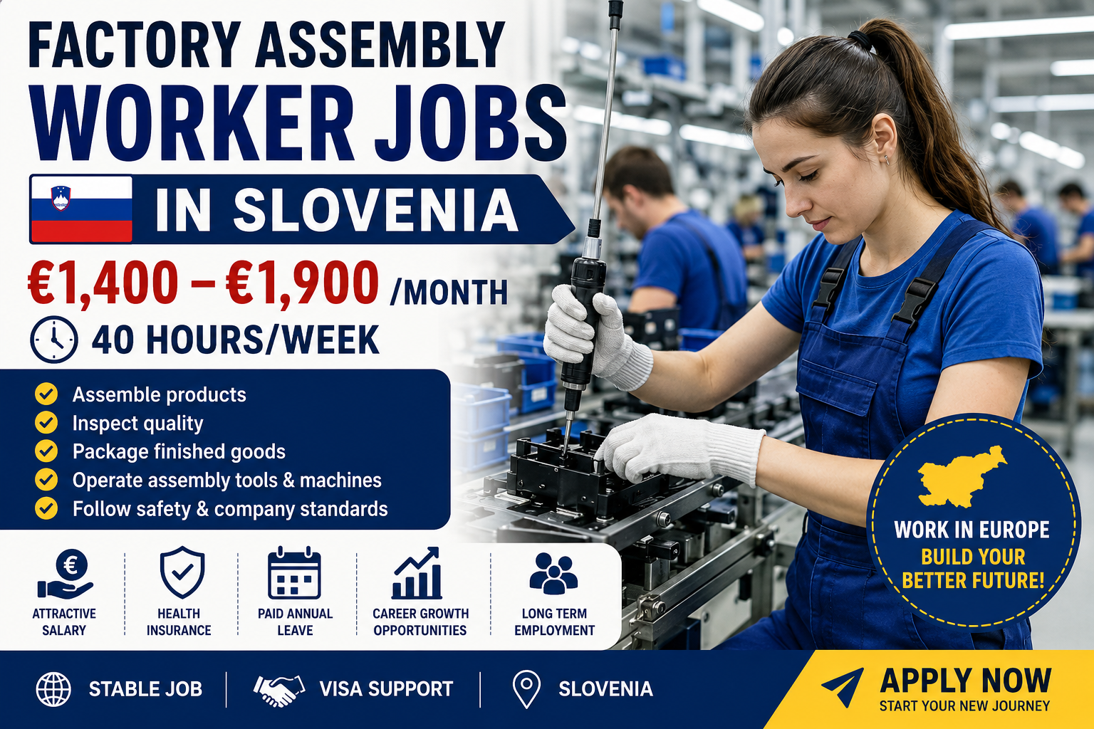 Factory Assembly Worker Jobs in Slovenia