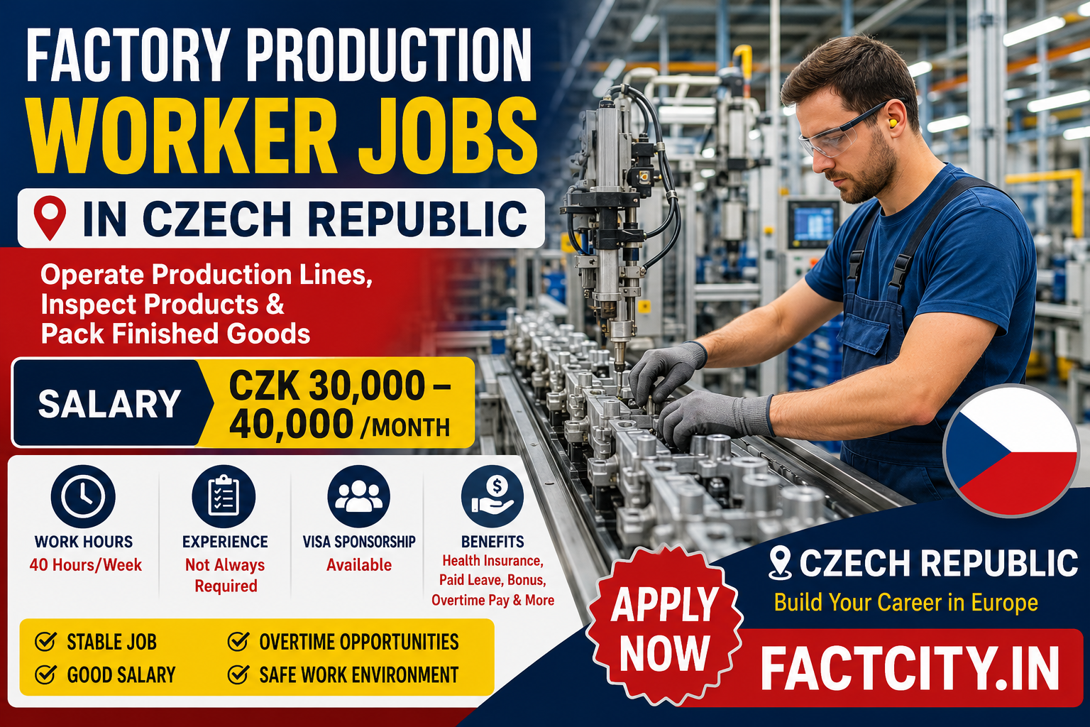 Factory Production Worker Jobs in Czech Republic