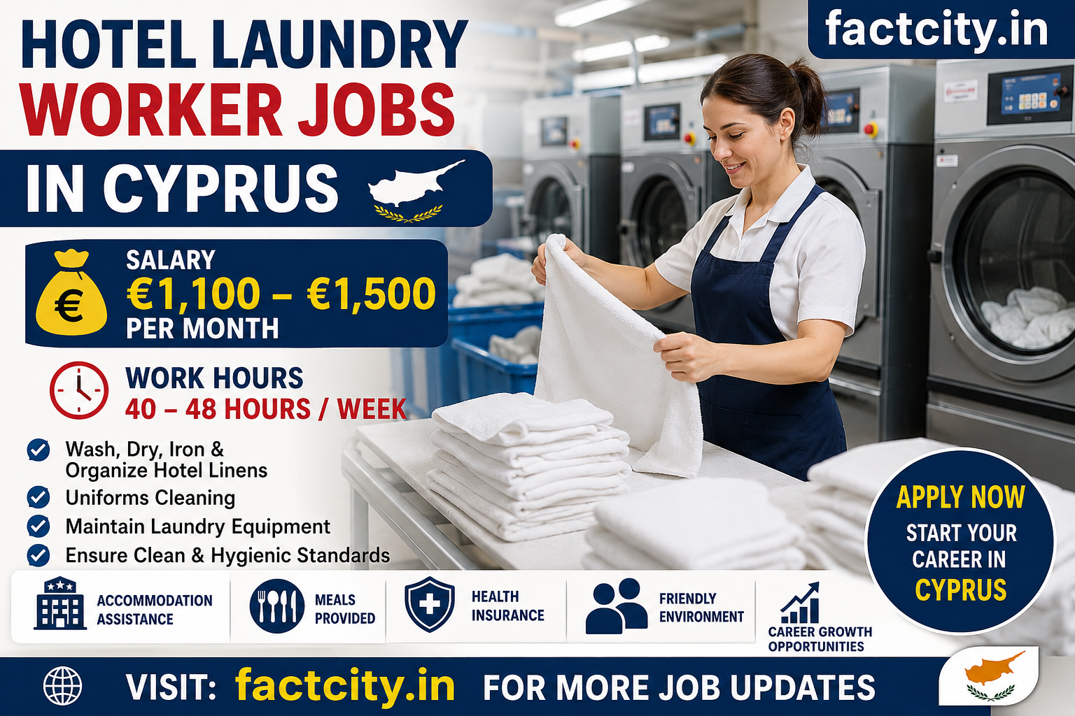 Hotel Laundry Worker Jobs in Cyprus