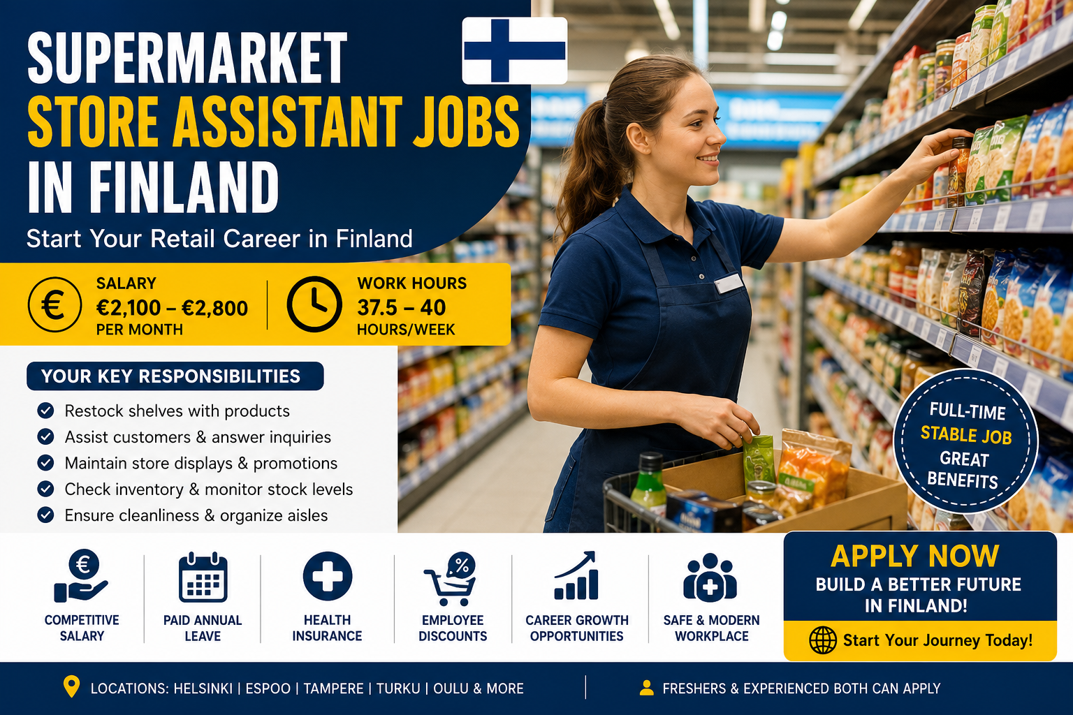 Supermarket Store Assistant Jobs in Finland