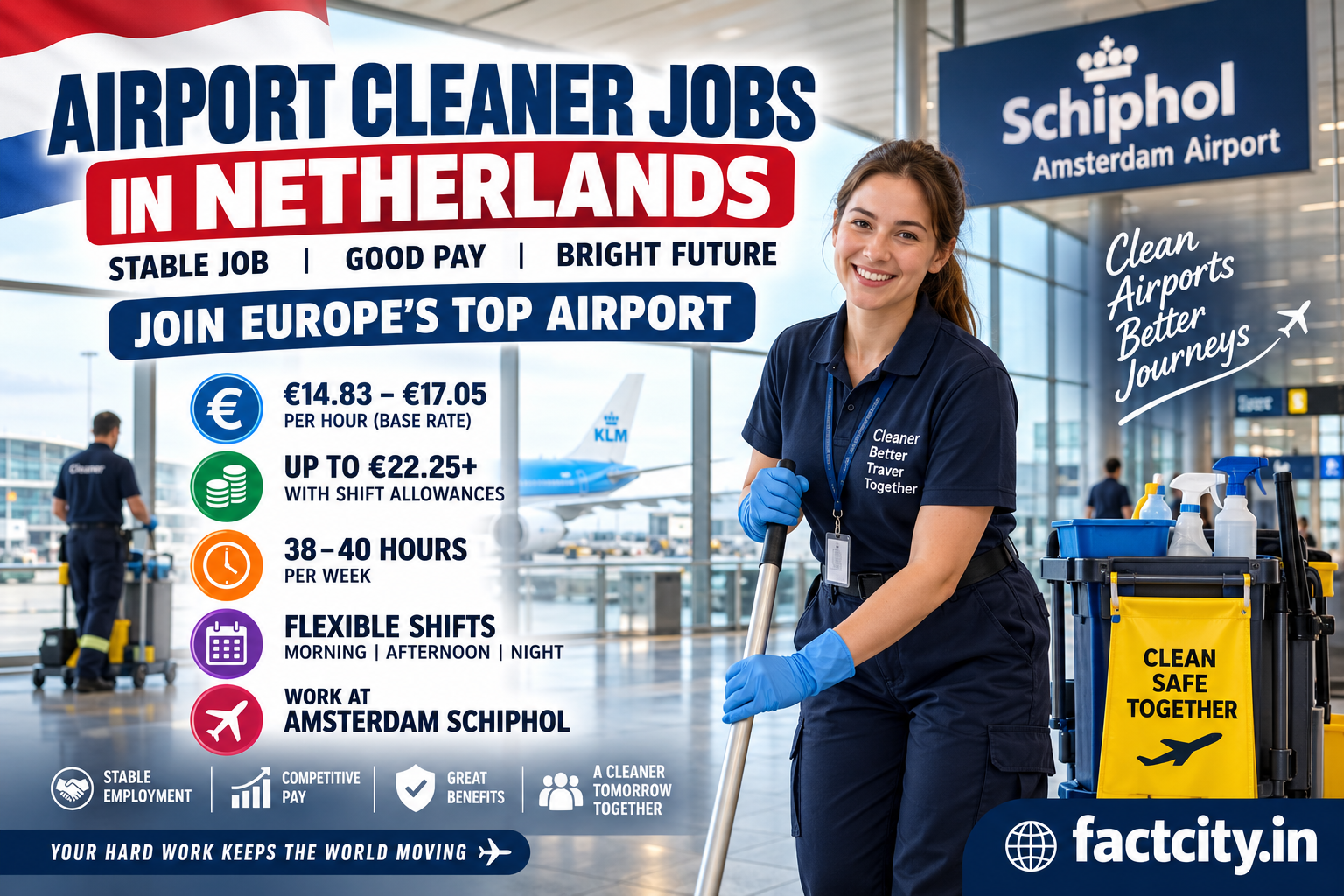 Airport Cleaner Jobs in Netherlands