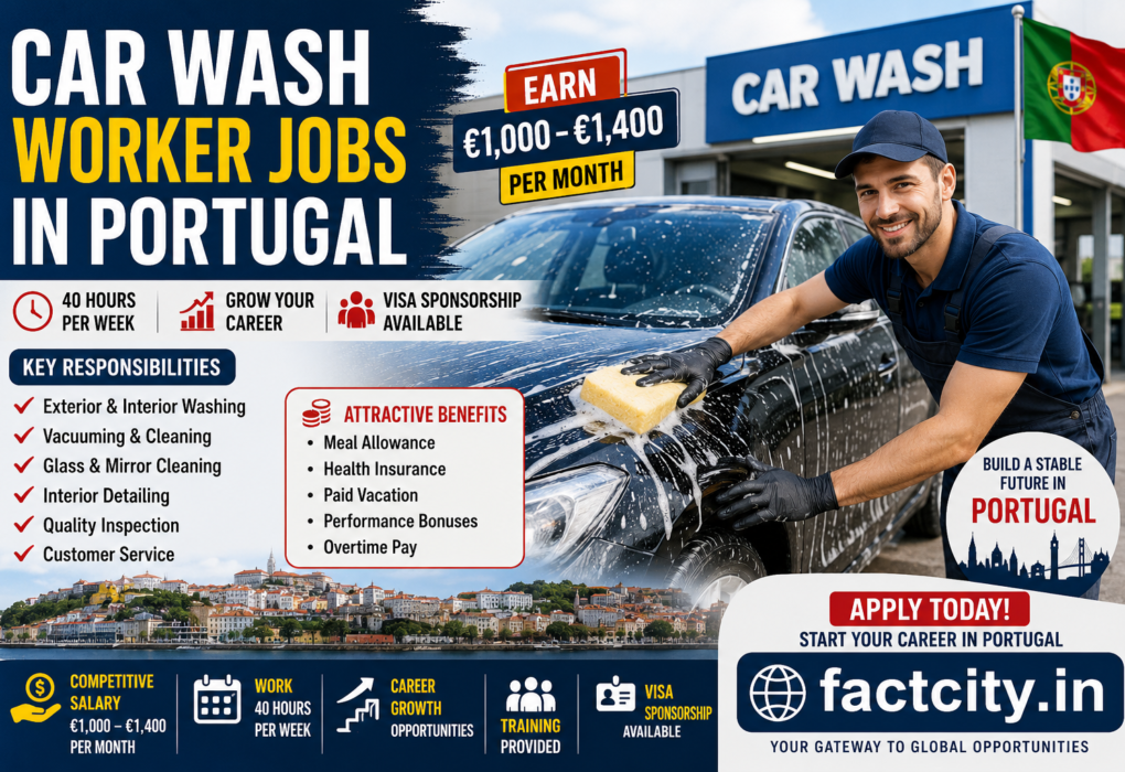 Car Wash Worker Jobs in Portugal