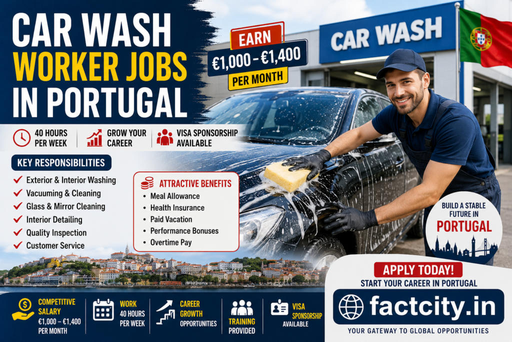 Car Wash Worker Jobs in Portugal