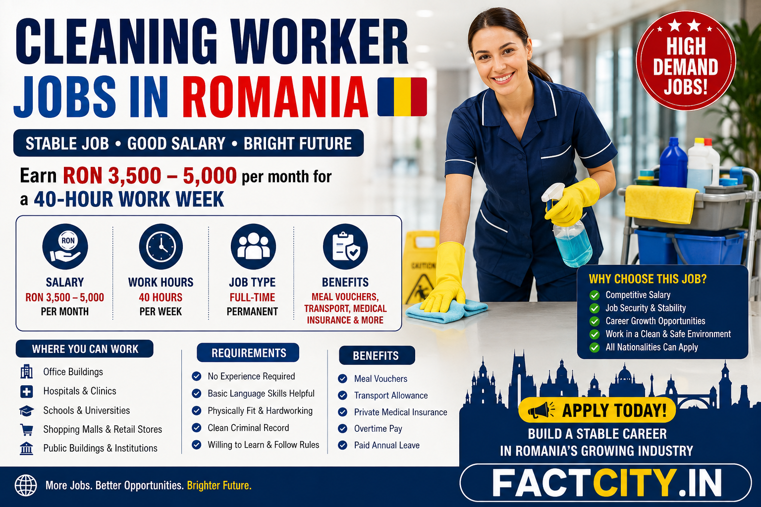 Cleaning Worker Jobs in Romania