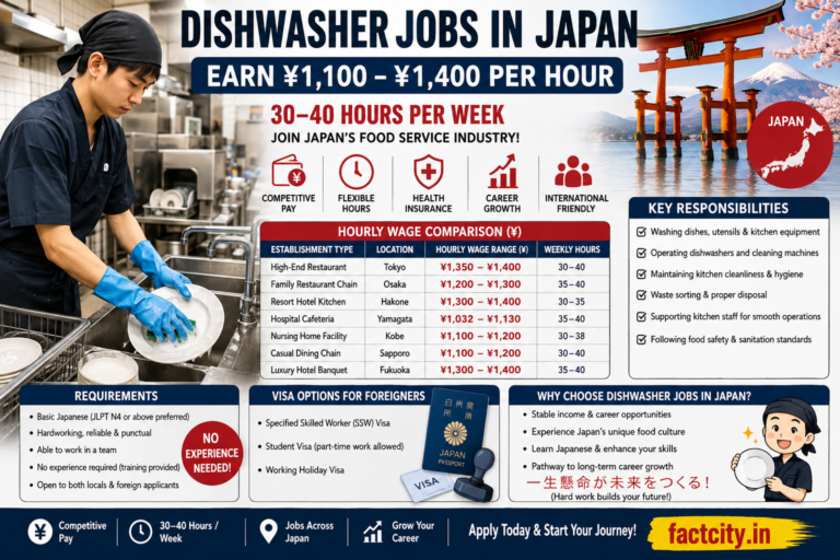 Dishwasher Jobs in Japan