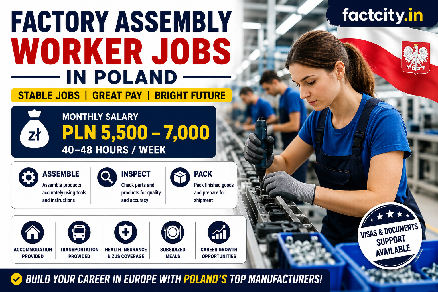 Factory Assembly Worker Jobs in Poland