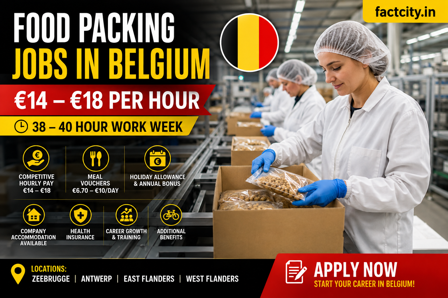 Food Packing Worker Jobs in Belgium