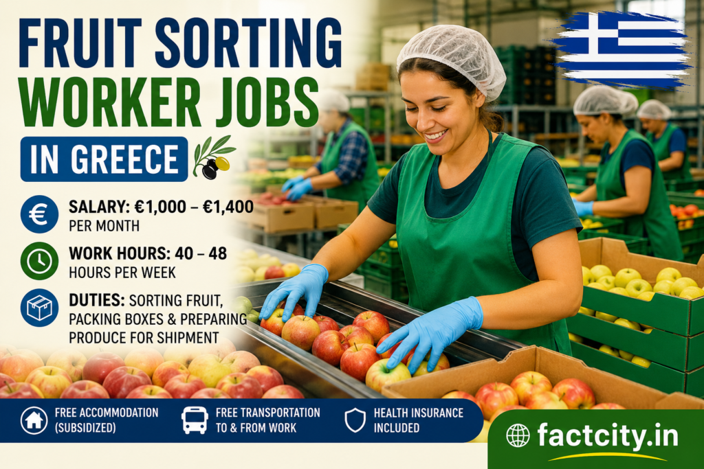 Fruit Sorting Worker Jobs in Greece
