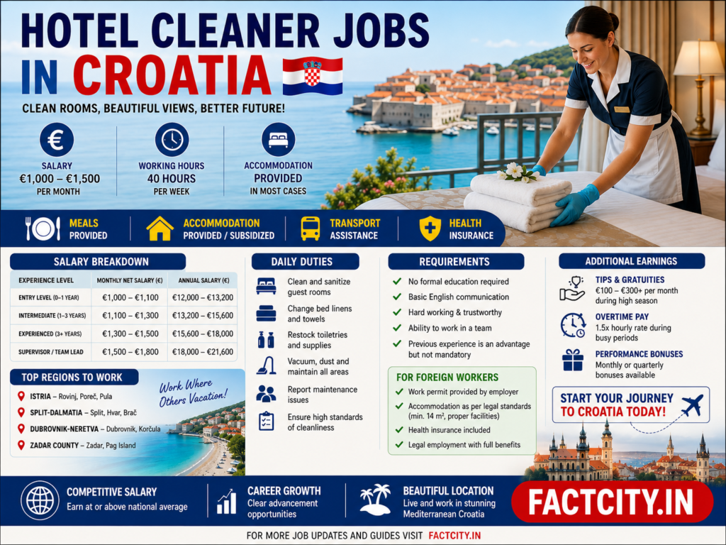 Hotel Cleaner Jobs in Croatia