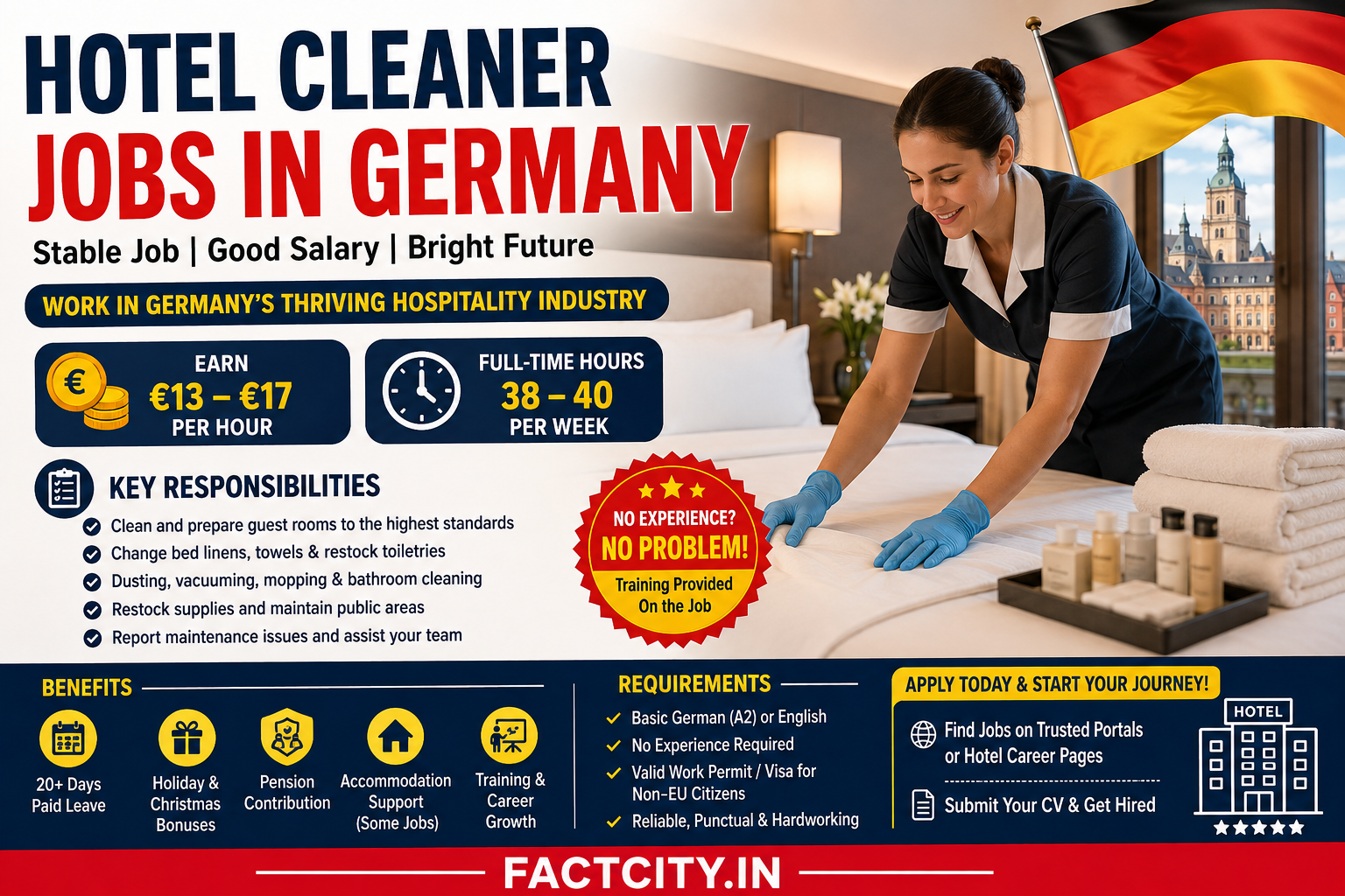 Hotel Cleaner Jobs in Germany