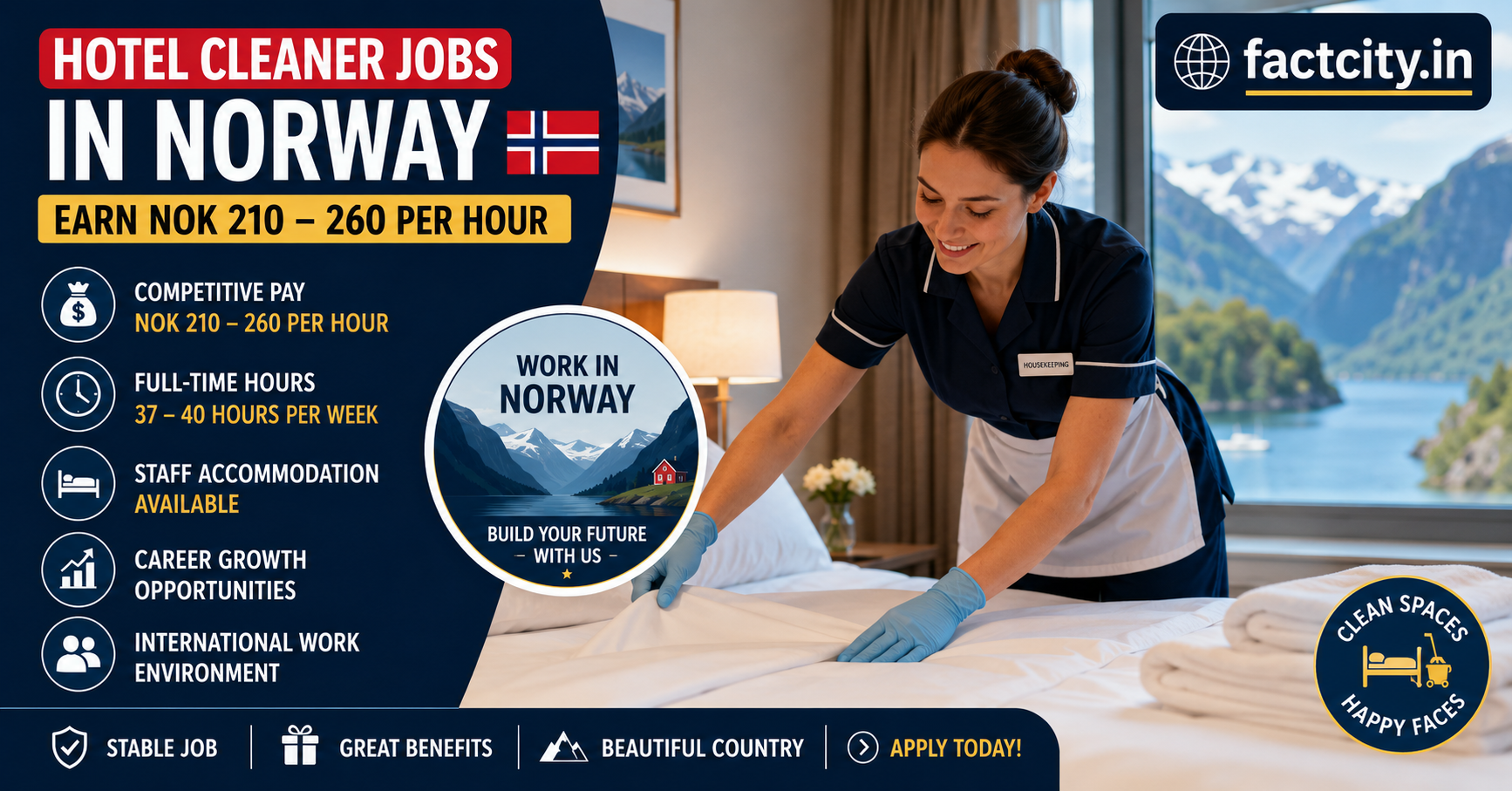 Hotel Cleaner Jobs in Norway
