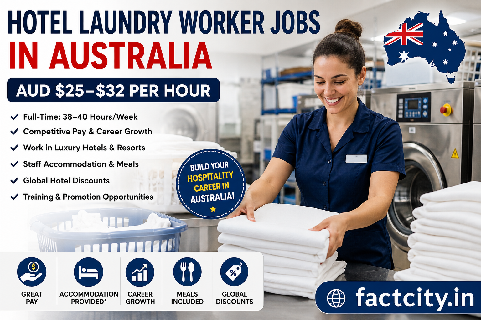 Hotel Laundry Worker Jobs in Australia