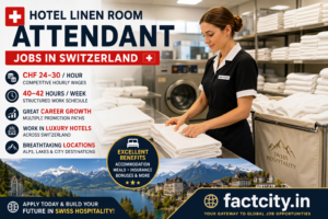 Hotel Linen Room Attendant Jobs in Switzerland