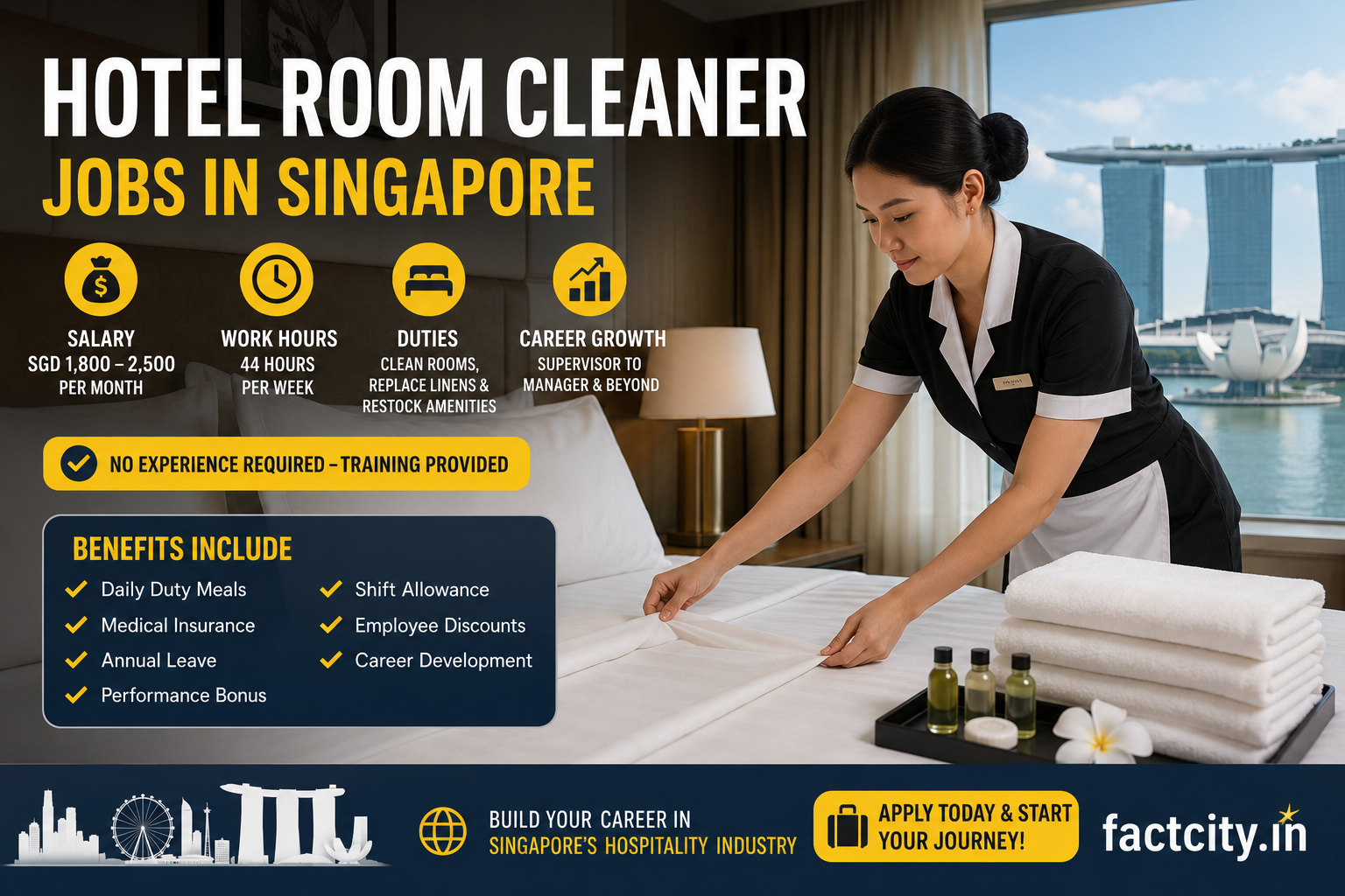 Hotel Room Cleaner Jobs in Singapore