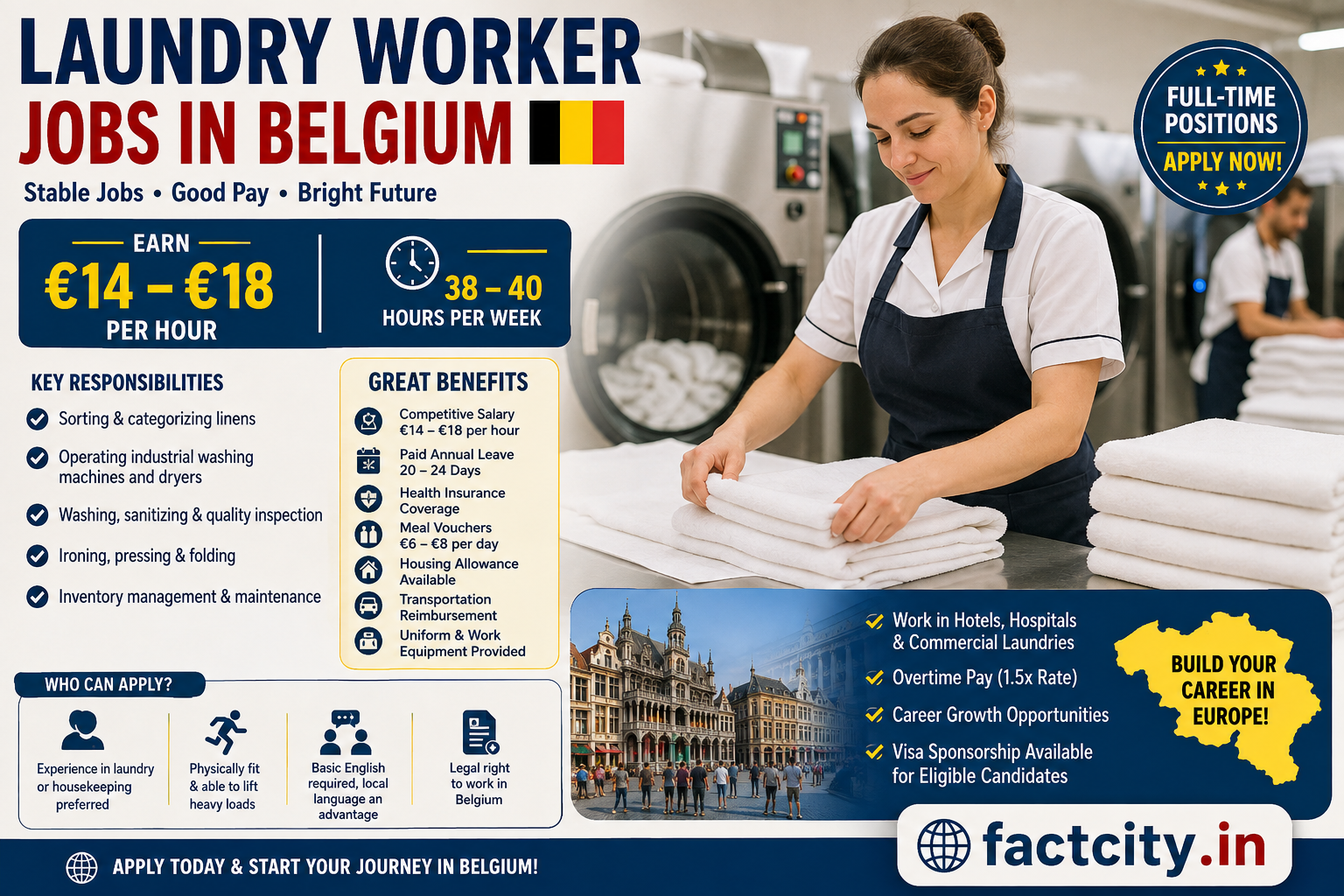 Laundry Worker Jobs in Belgium