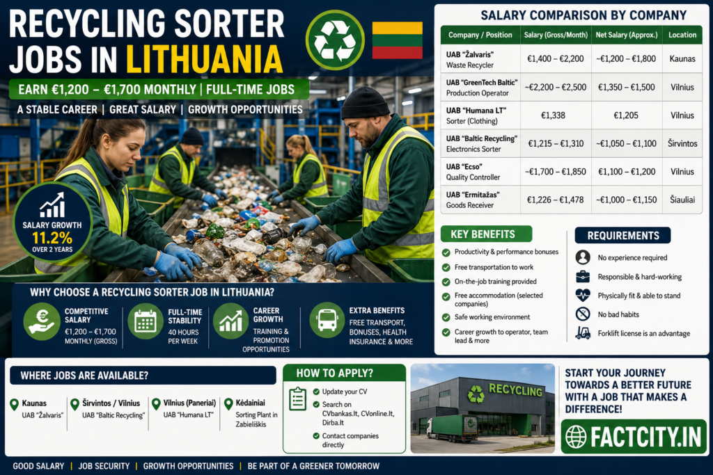 Recycling Sorter Jobs in Lithuania