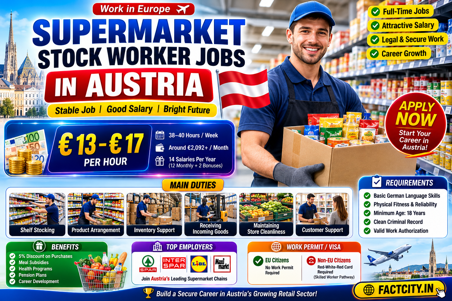 Supermarket Stock Worker Jobs in Austria