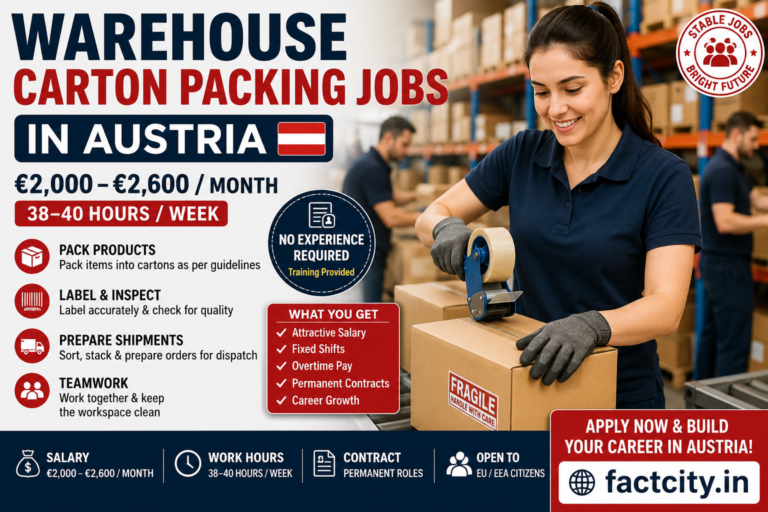 Warehouse Carton Packing Jobs in Austria