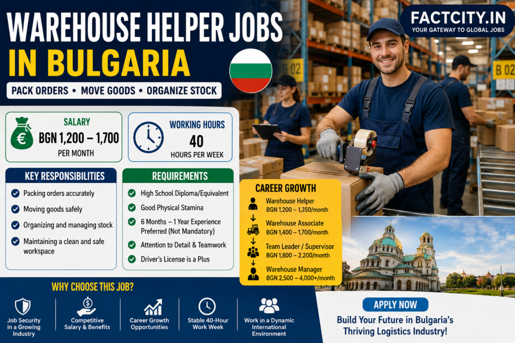 Warehouse Helper Jobs in Bulgaria
