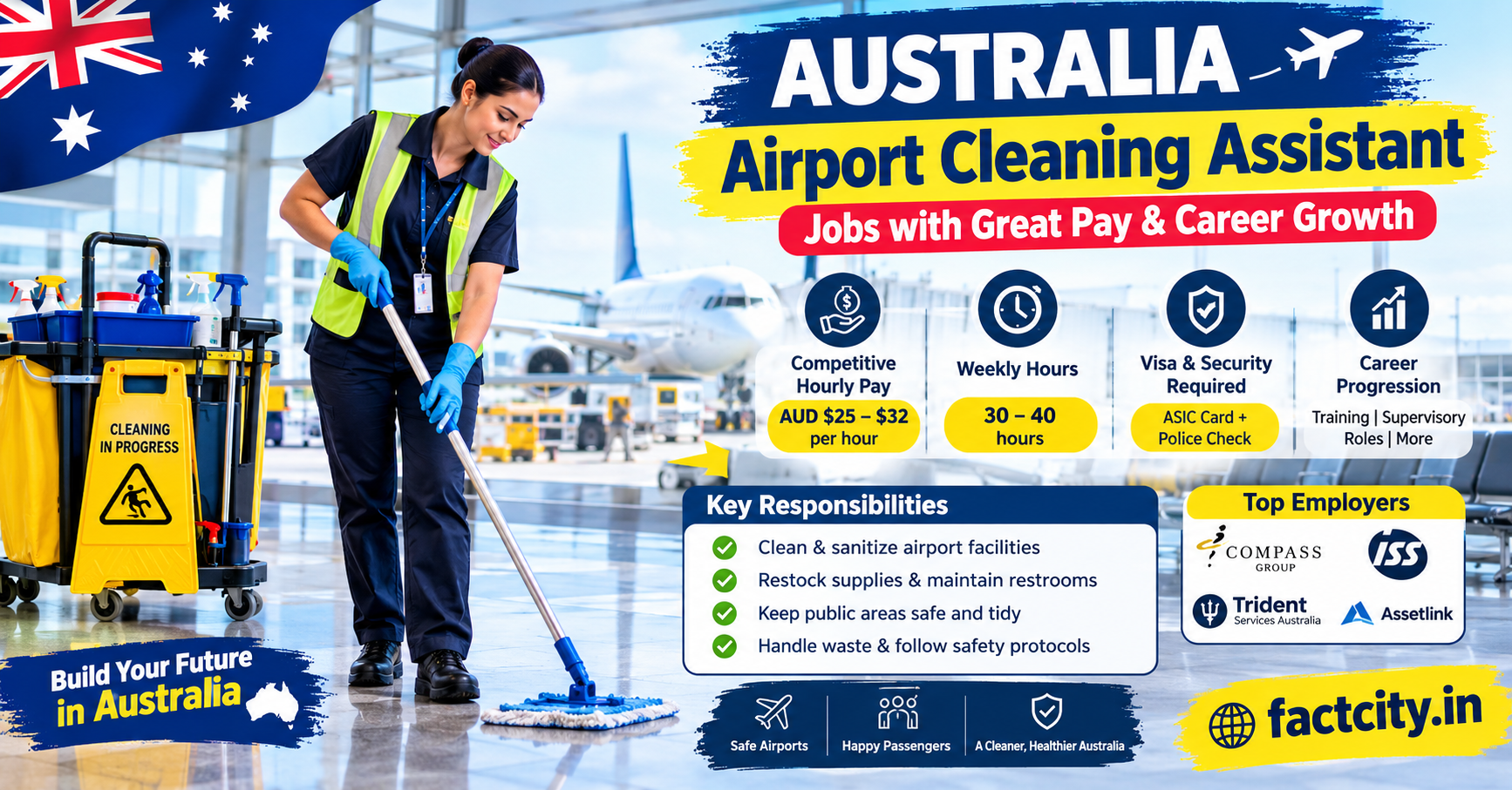 Airport Cleaning Assistant Jobs in Australia
