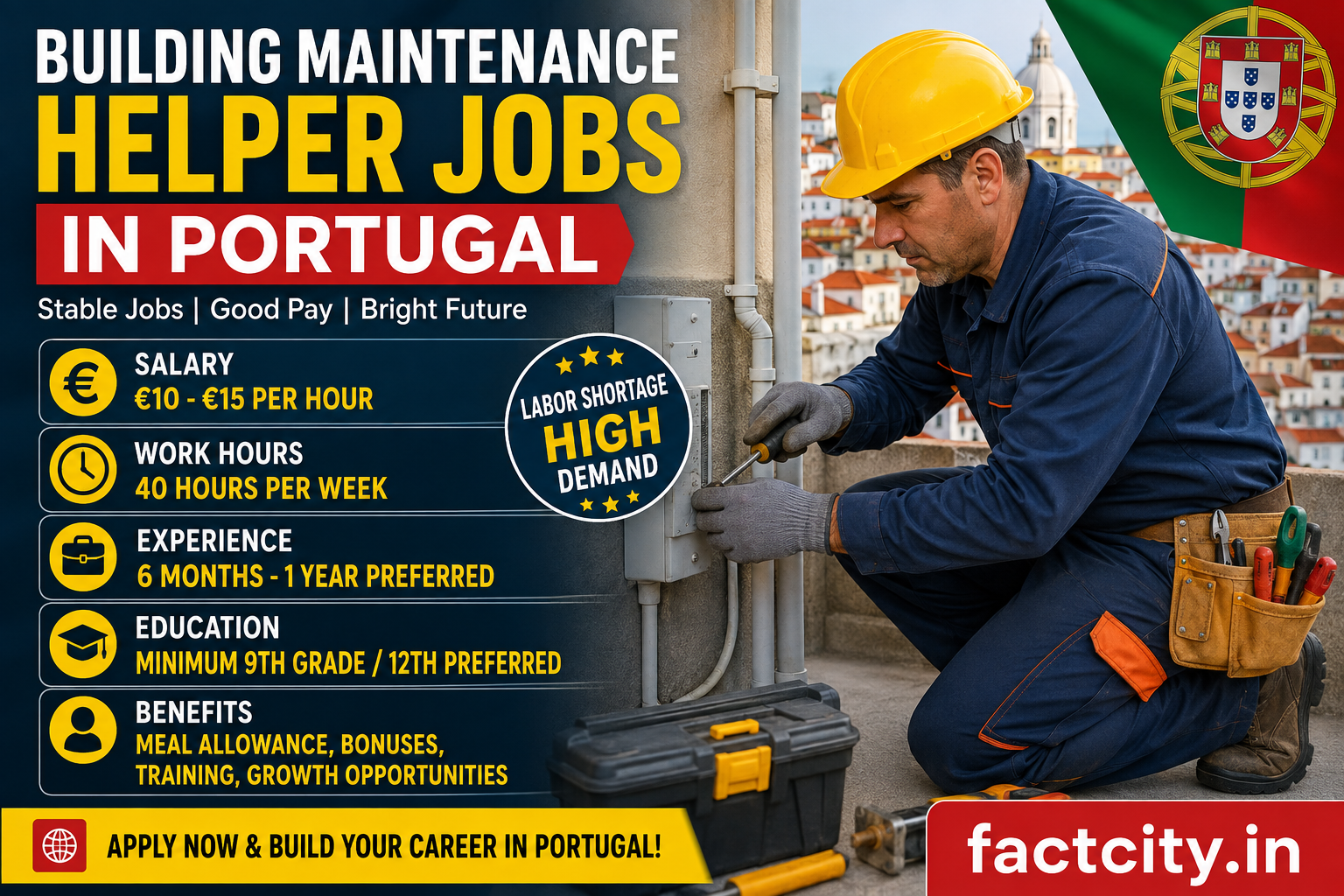 Building Maintenance Helper Jobs in Portugal