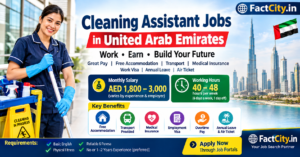 Cleaning Assistant Jobs in the United Arab Emirates – AED 1,800–3,000/month – 40–48 hours/week – Clean offices, buildings & shared facilities.