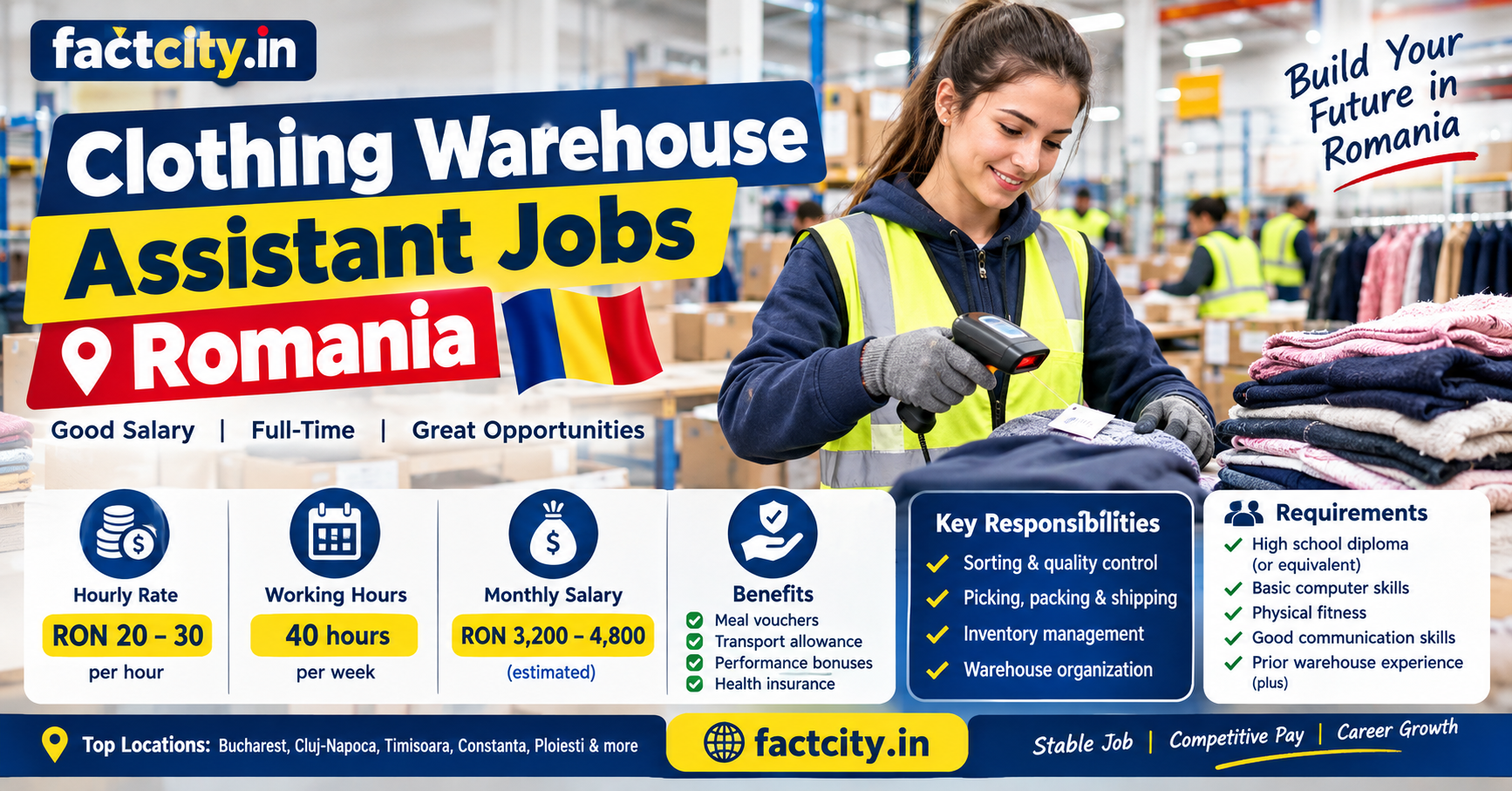Clothing Warehouse Assistant Jobs in Romania