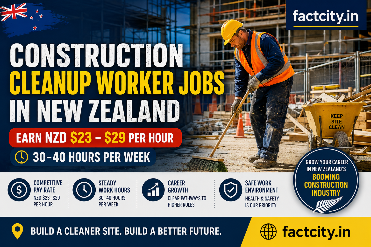 Construction Cleanup Worker Jobs in New Zealand