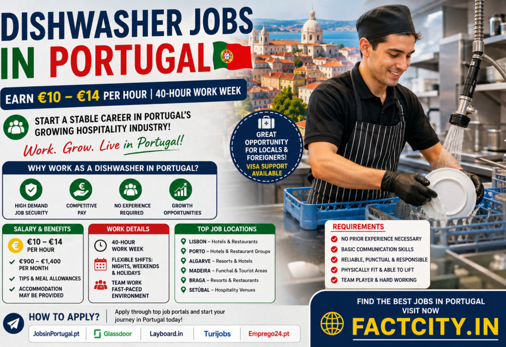 Dishwasher Jobs in Portugal
