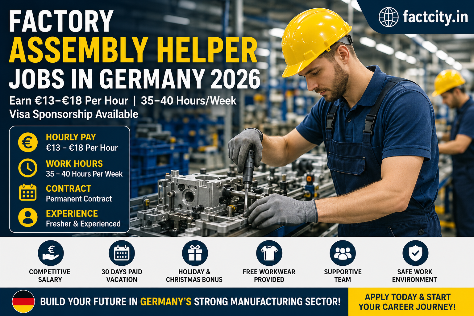 Factory Assembly Helper Jobs in Germany