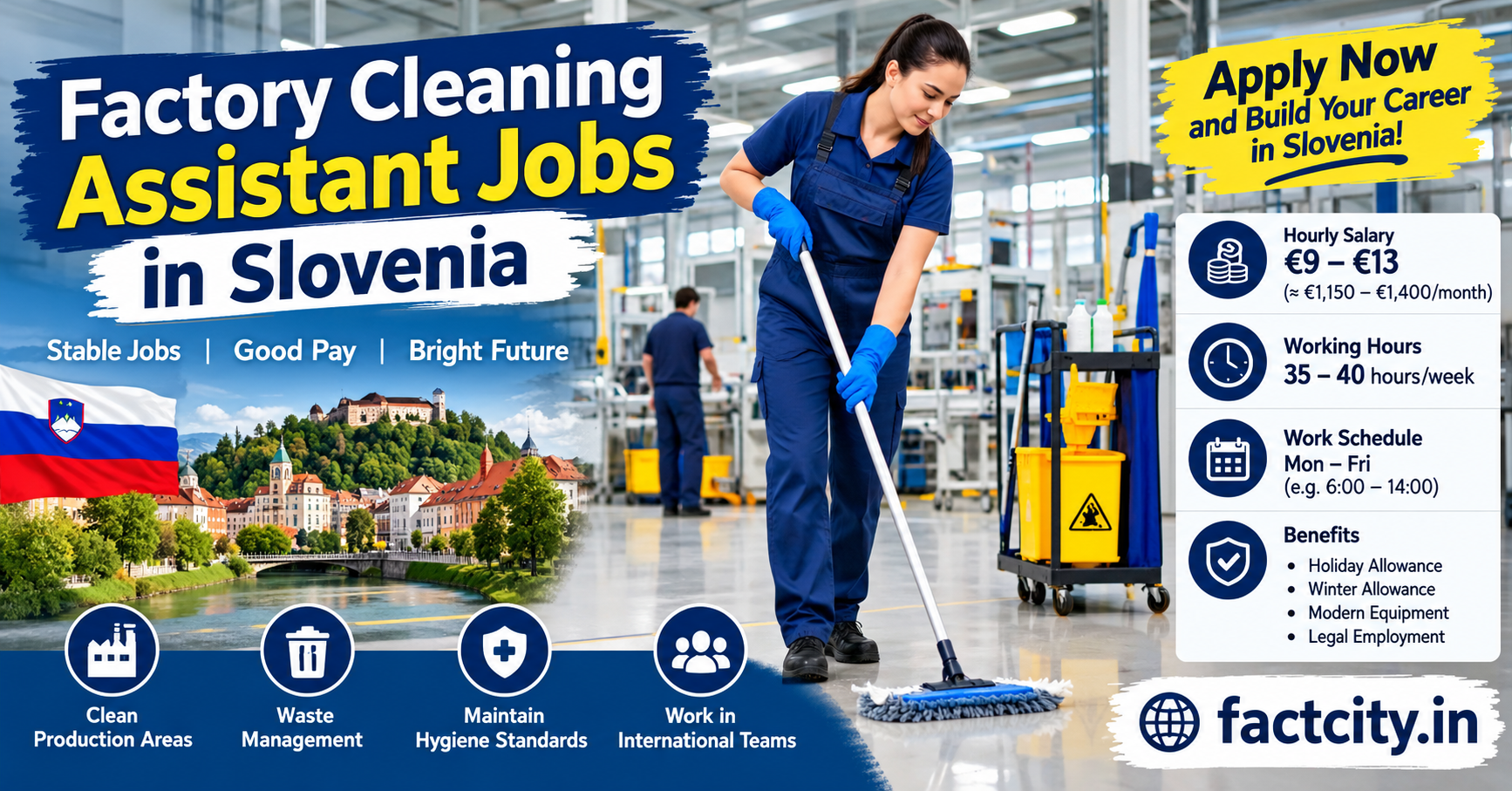 Factory Cleaning Assistant Jobs in Slovenia