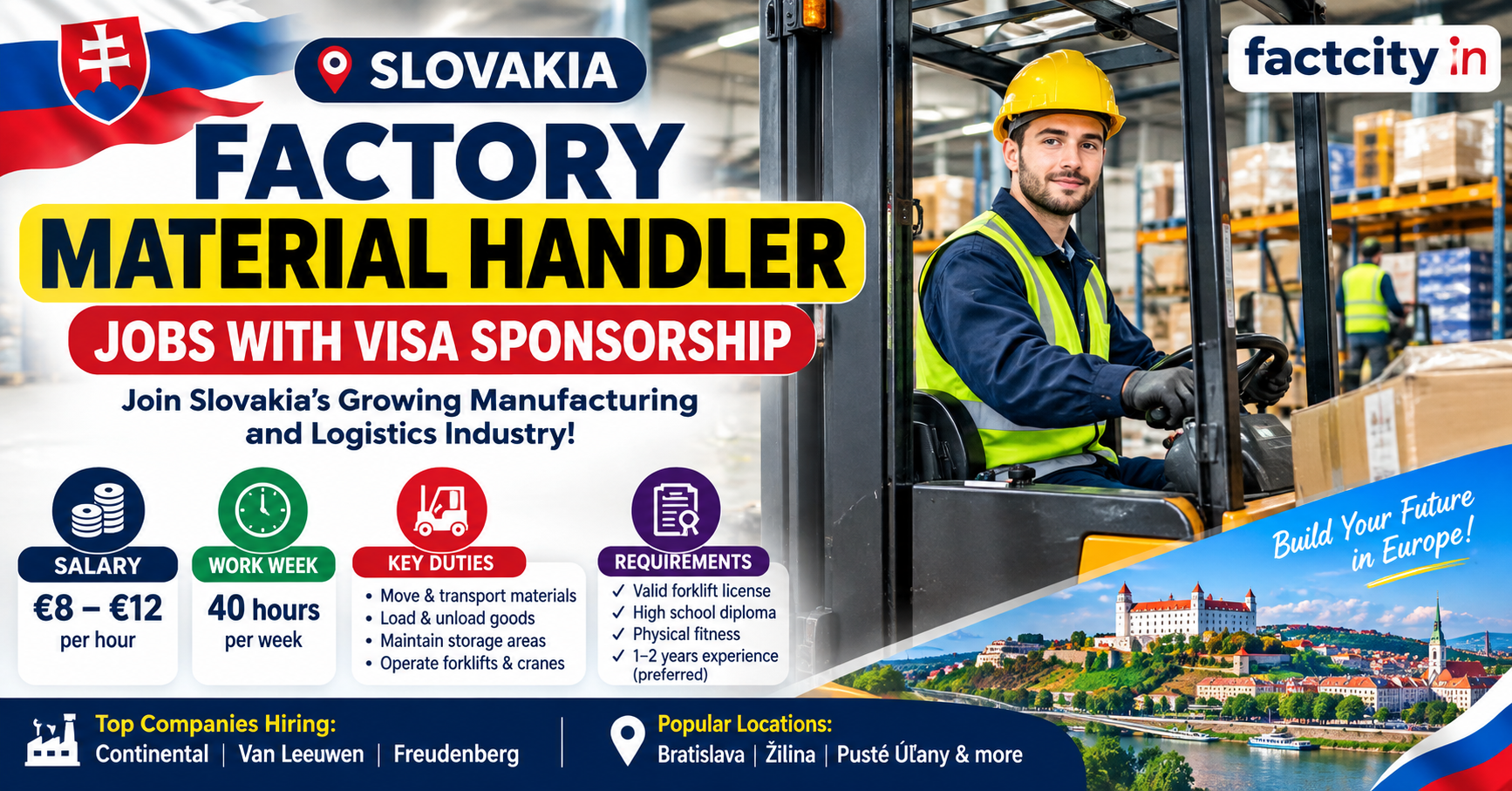 Factory Material Handler Jobs in Slovakia