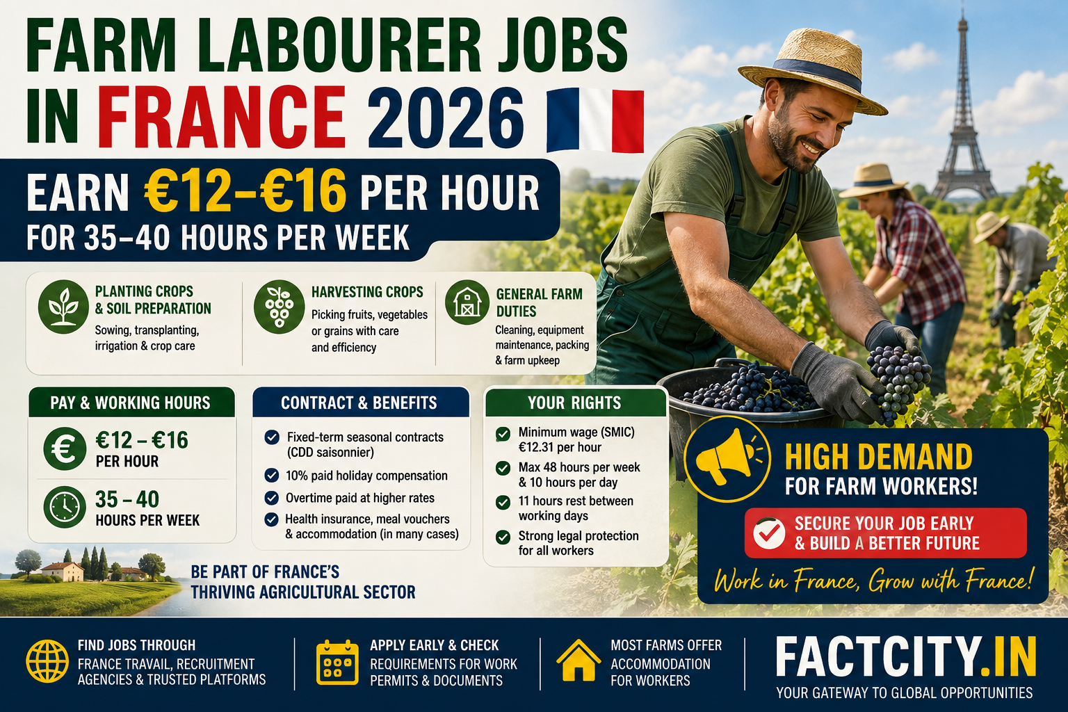 Farm Labourer Jobs in France