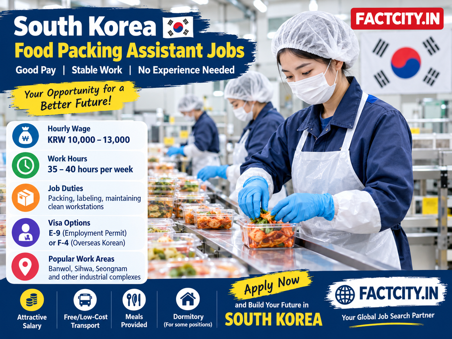 Food Packing Assistant Jobs in South Korea