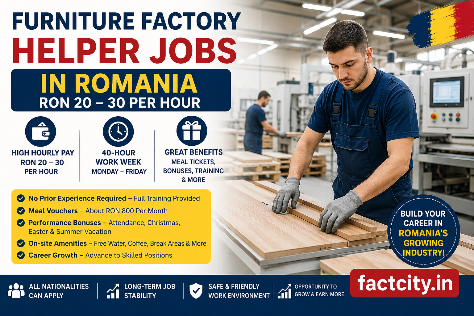 Furniture Factory Helper Jobs in Romania