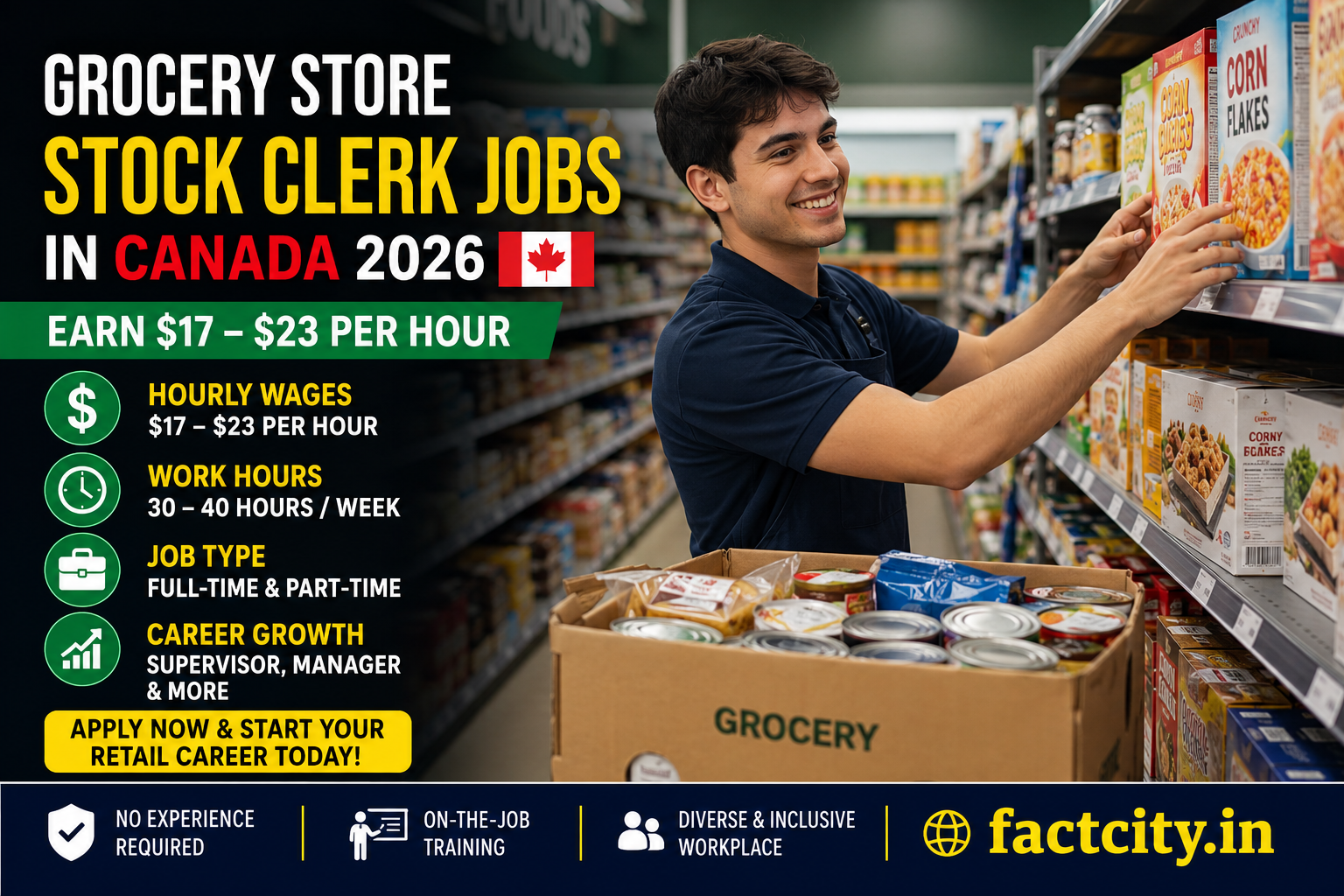Grocery Store Stock Clerk Jobs in Canada