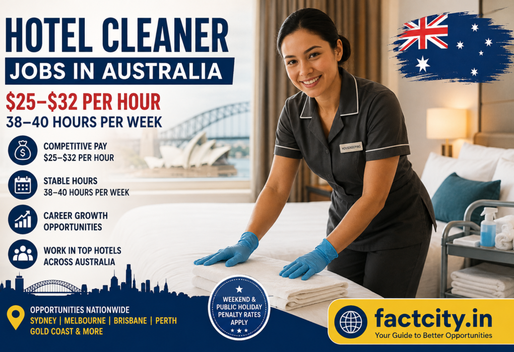 Hotel Cleaner Jobs in Australia