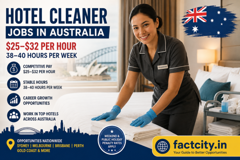 Hotel Cleaner Jobs in Australia