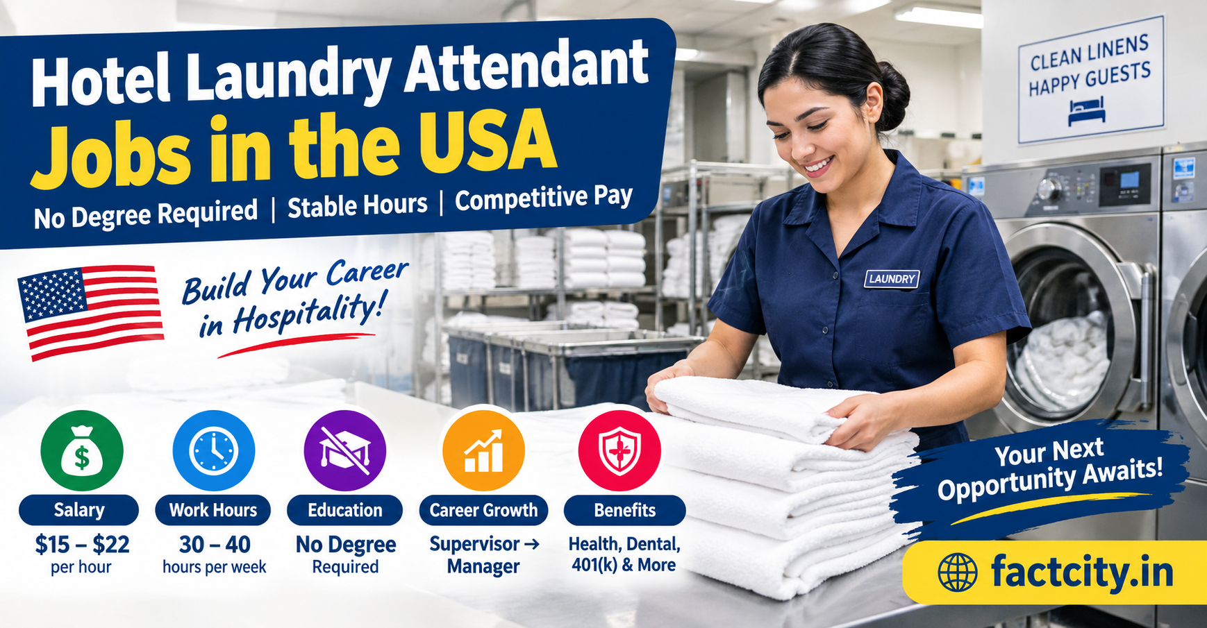 Hotel Laundry Attendant Jobs in the United States