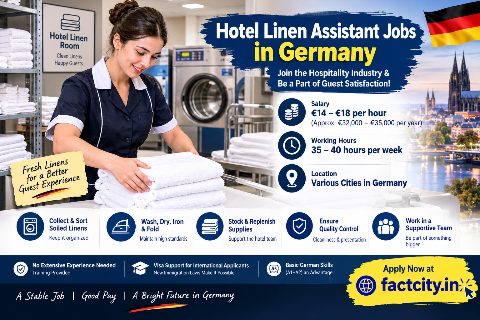 Hotel Linen Assistant Jobs in Germany
