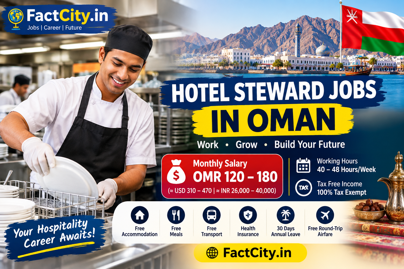 Hotel Steward Jobs in Oman