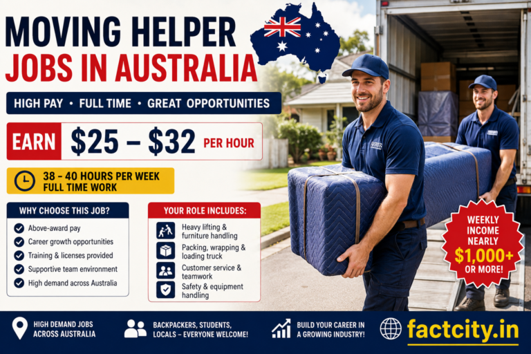 Moving Helper Jobs in Australia