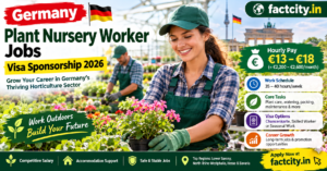 Plant Nursery Worker Jobs in Germany – €13–18/hour – 35–40 hours/week – Water plants, prepare orders & maintain nursery areas.