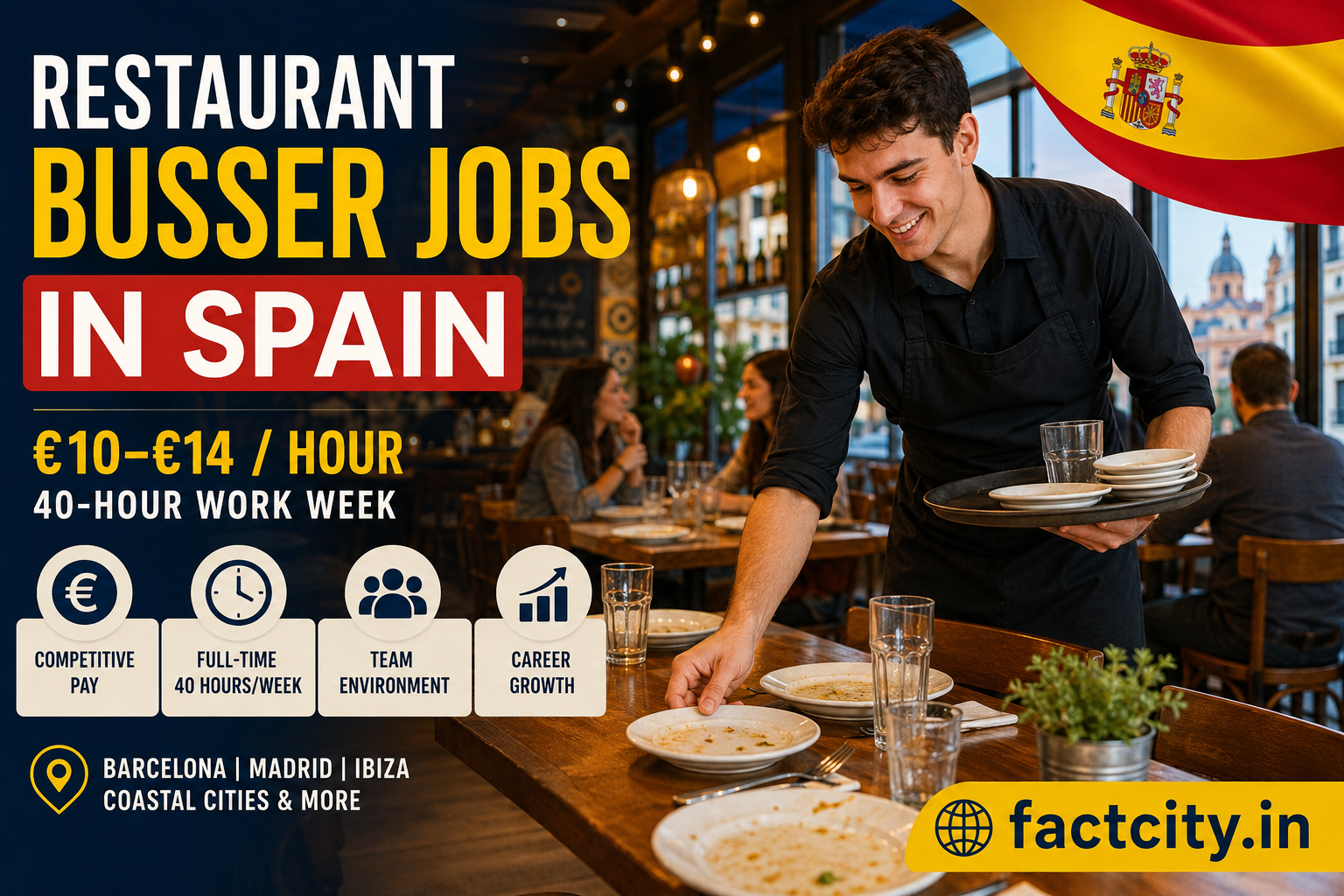 Restaurant Busser Jobs in Spain