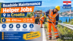 Roadside Maintenance Helper Jobs in Croatia – €8–12/hour – 35–40 hours/week – Assist maintenance crews, clear roadside areas & handle basic tools.